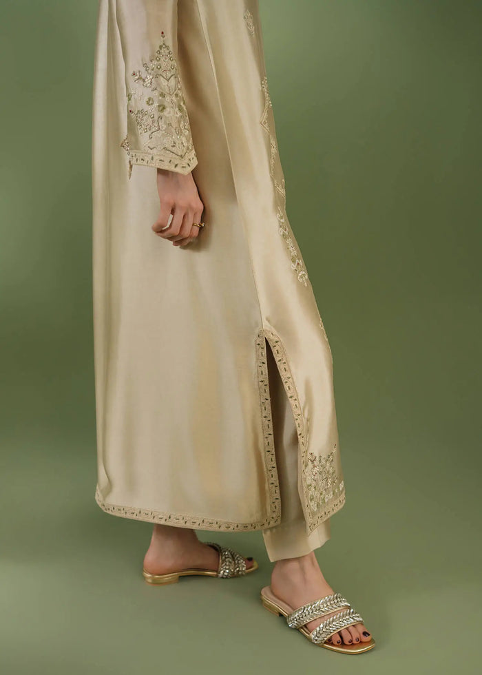 Jeem | Celestial Luxe Formals |BEIGE - Formal Dress - available at Maria Faisal in UK and USA.