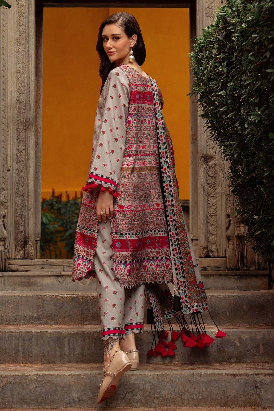 Charizma | C Prints Winter 25 |  3-PC Unstitched Printed Linen Collection CPW5-01 - Ladies Clothes - Maria Faisal