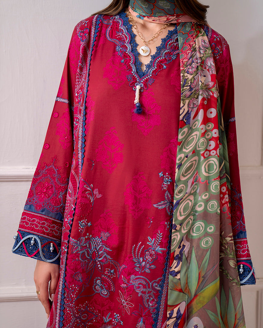Roheenaz | Aezel Embroidered Cambric | Oriva - Ladies Clothes - Maria Faisal