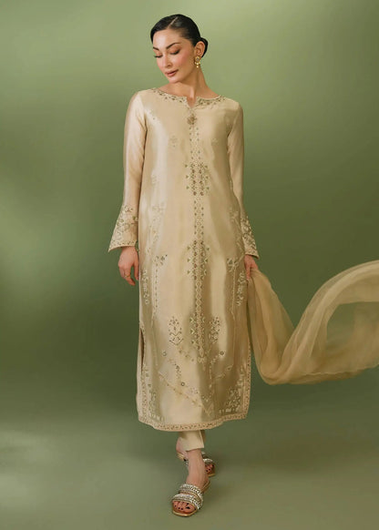 Jeem | Celestial Luxe Formals |BEIGE - Formal Dress - available at Maria Faisal in UK and USA.