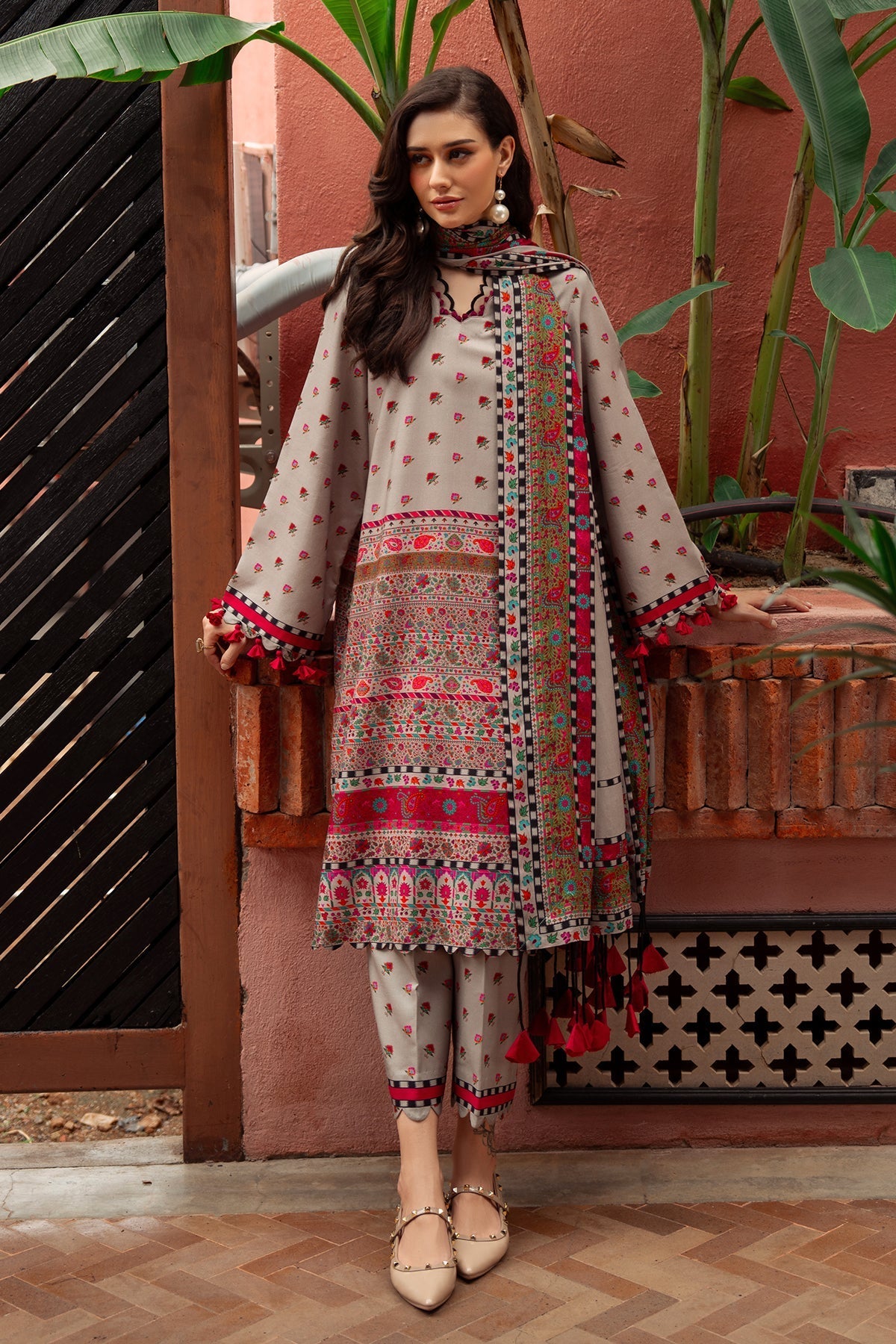 Charizma | C Prints Winter 25 |  3-PC Unstitched Printed Linen Collection CPW5-01 - Ladies Clothes - Maria Faisal