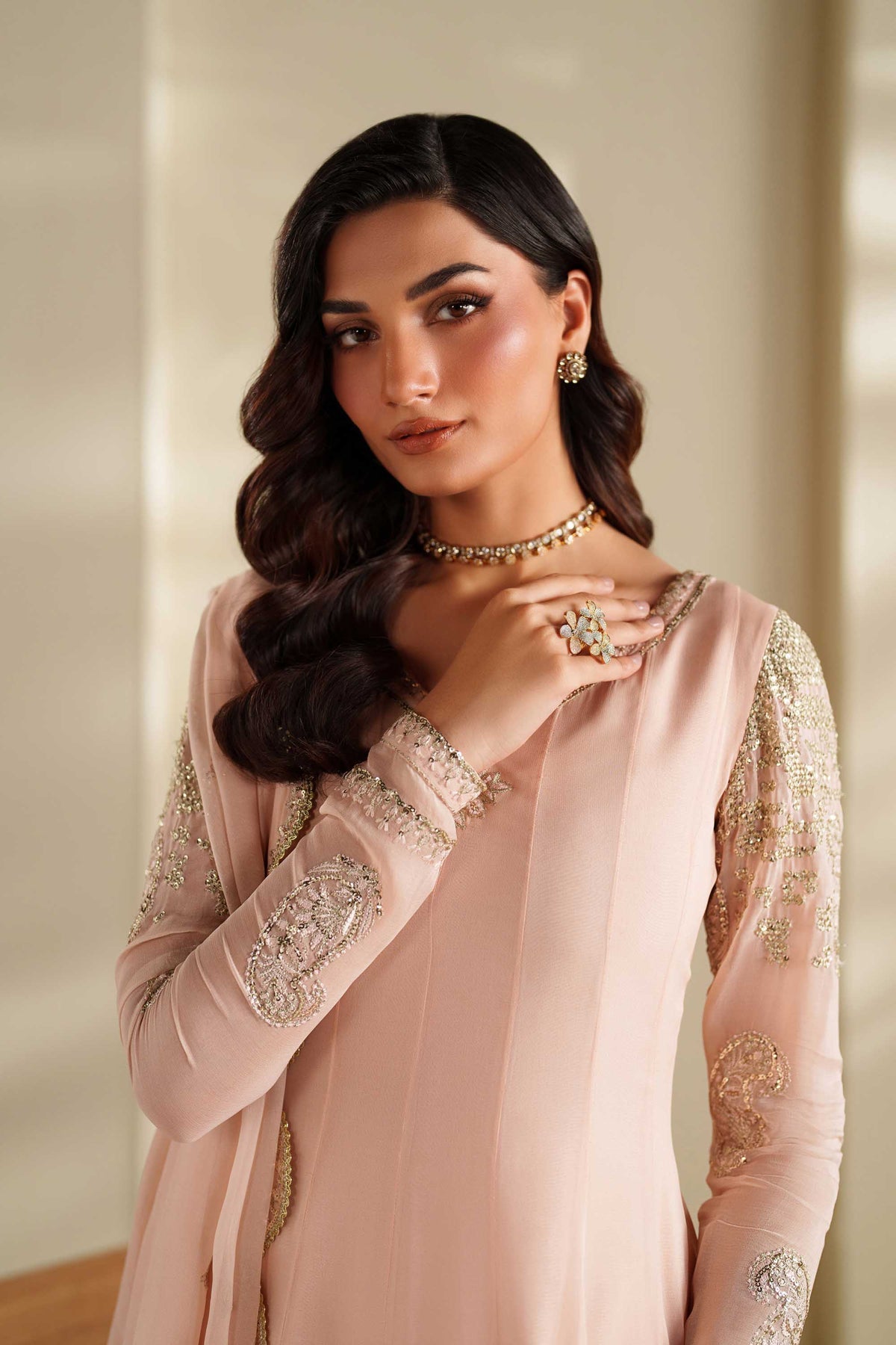 Akbar Aslam | Formal Pret | Nazie - Formal Dress - available at Maria Faisal in UK and USA.