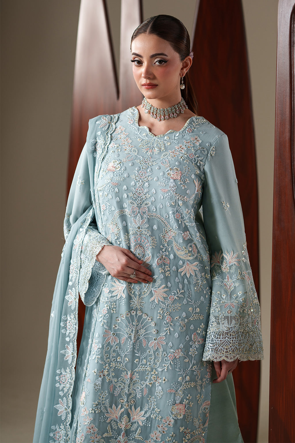 Emaan Adeel | Nouvelle Luxury Chiffon | ARIA - Formal Dress - available at Maria Faisal in UK and USA.