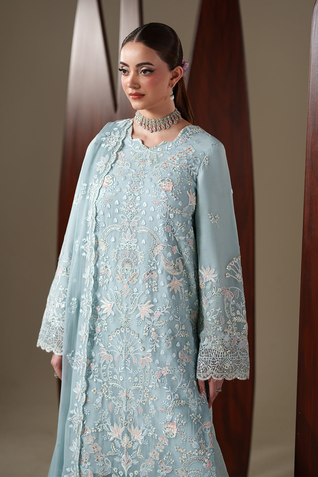 Emaan Adeel | Nouvelle Luxury Chiffon | ARIA - Formal Dress - available at Maria Faisal in UK and USA.