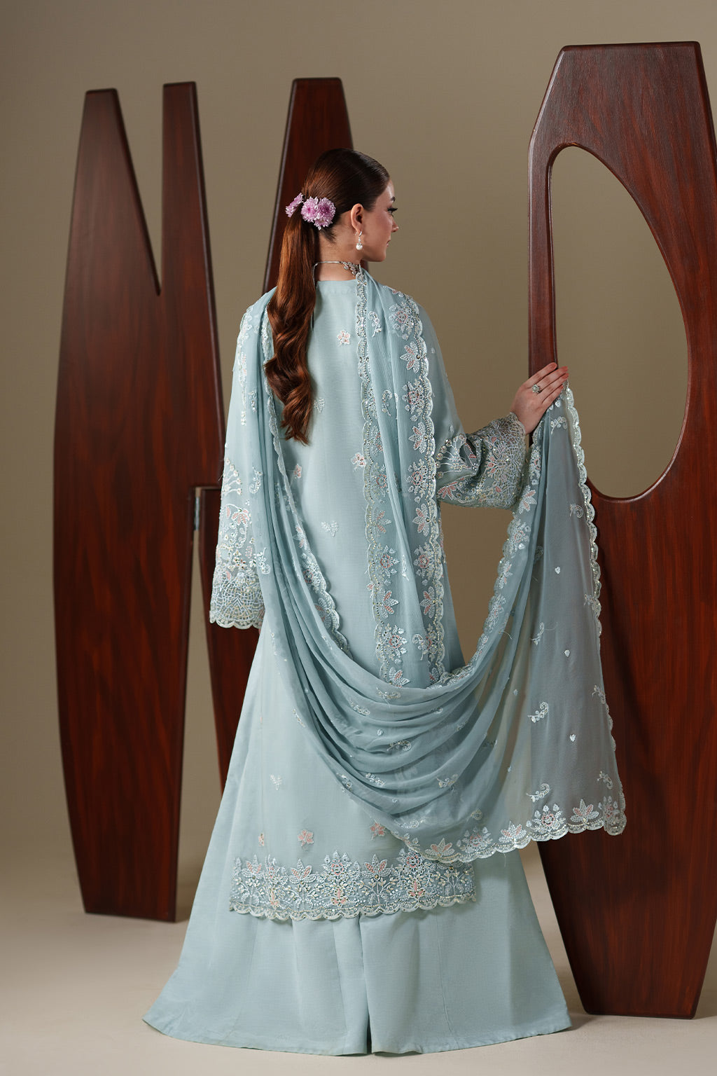 Emaan Adeel | Nouvelle Luxury Chiffon | ARIA - Formal Dress - available at Maria Faisal in UK and USA.