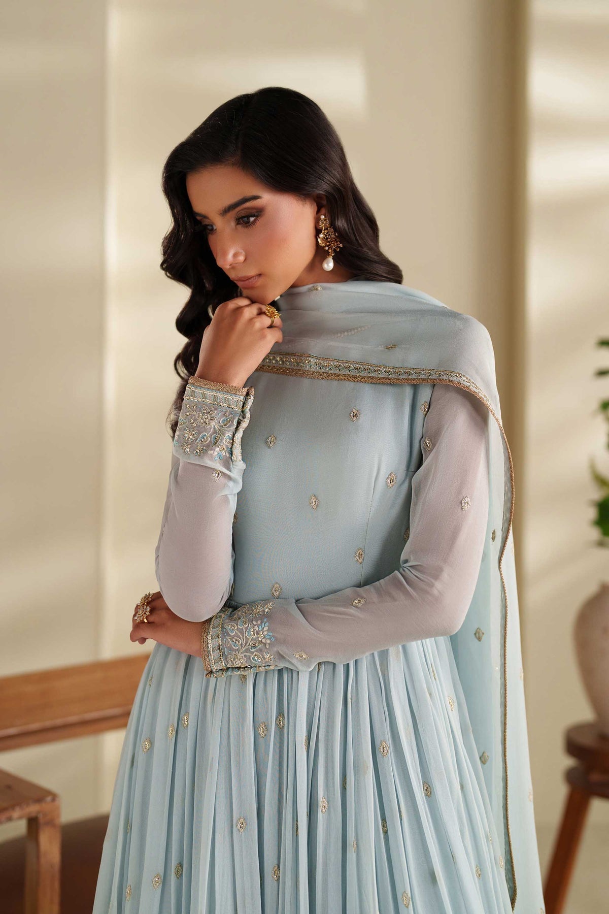 Akbar Aslam | Formal Pret | Hayie - Formal Dress - available at Maria Faisal in UK and USA.