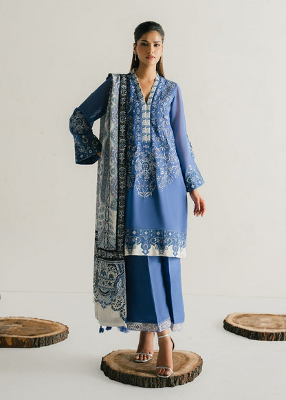 Mahgul | Alea Luxury Pret | Sapphire Mist - Luxury Dress - available at Maria Faisal in UK and USA.