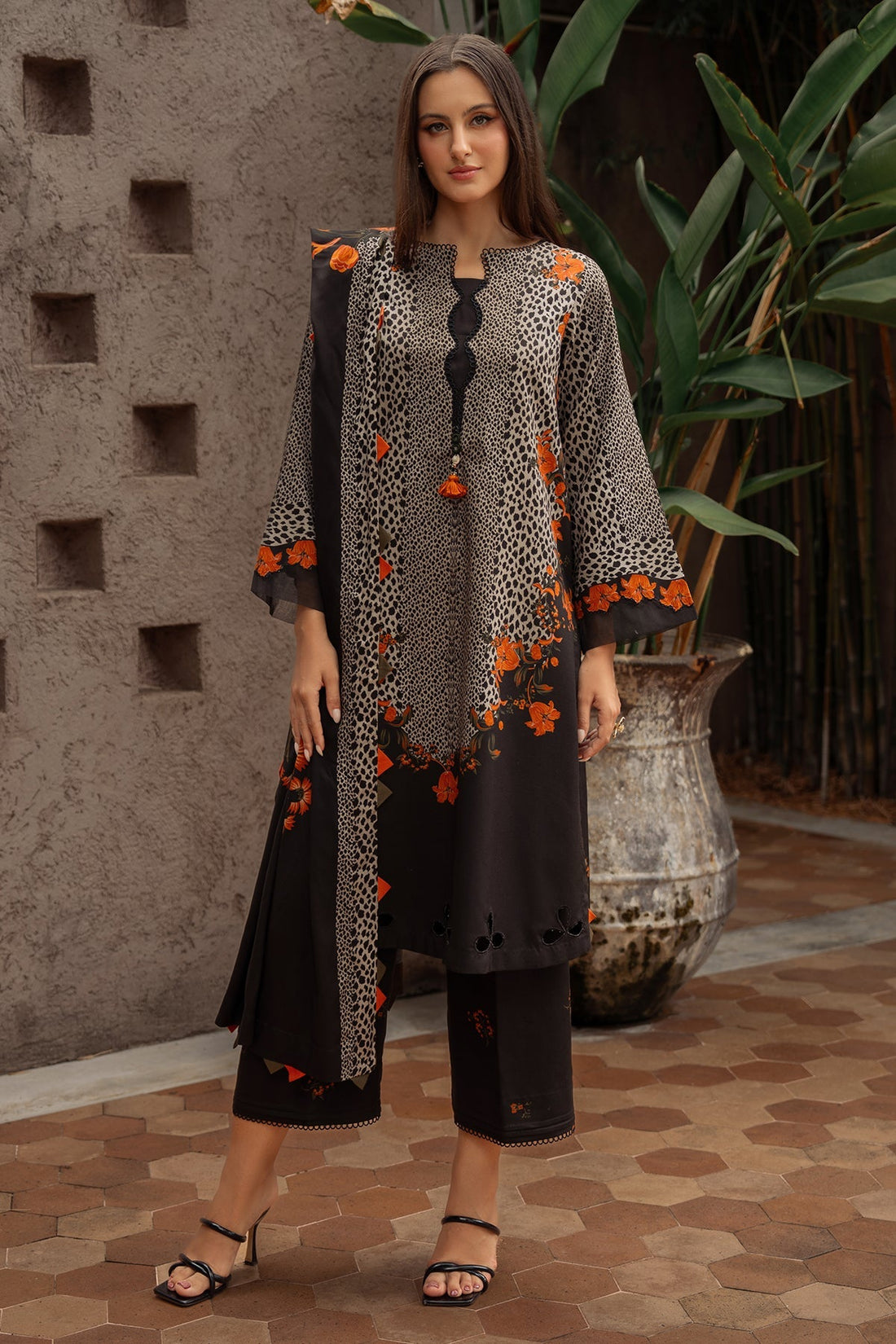 Charizma | C Prints Winter 25 |  3-PC Unstitched Printed Linen Collection CPW5-08 - Ladies Clothes - Maria Faisal