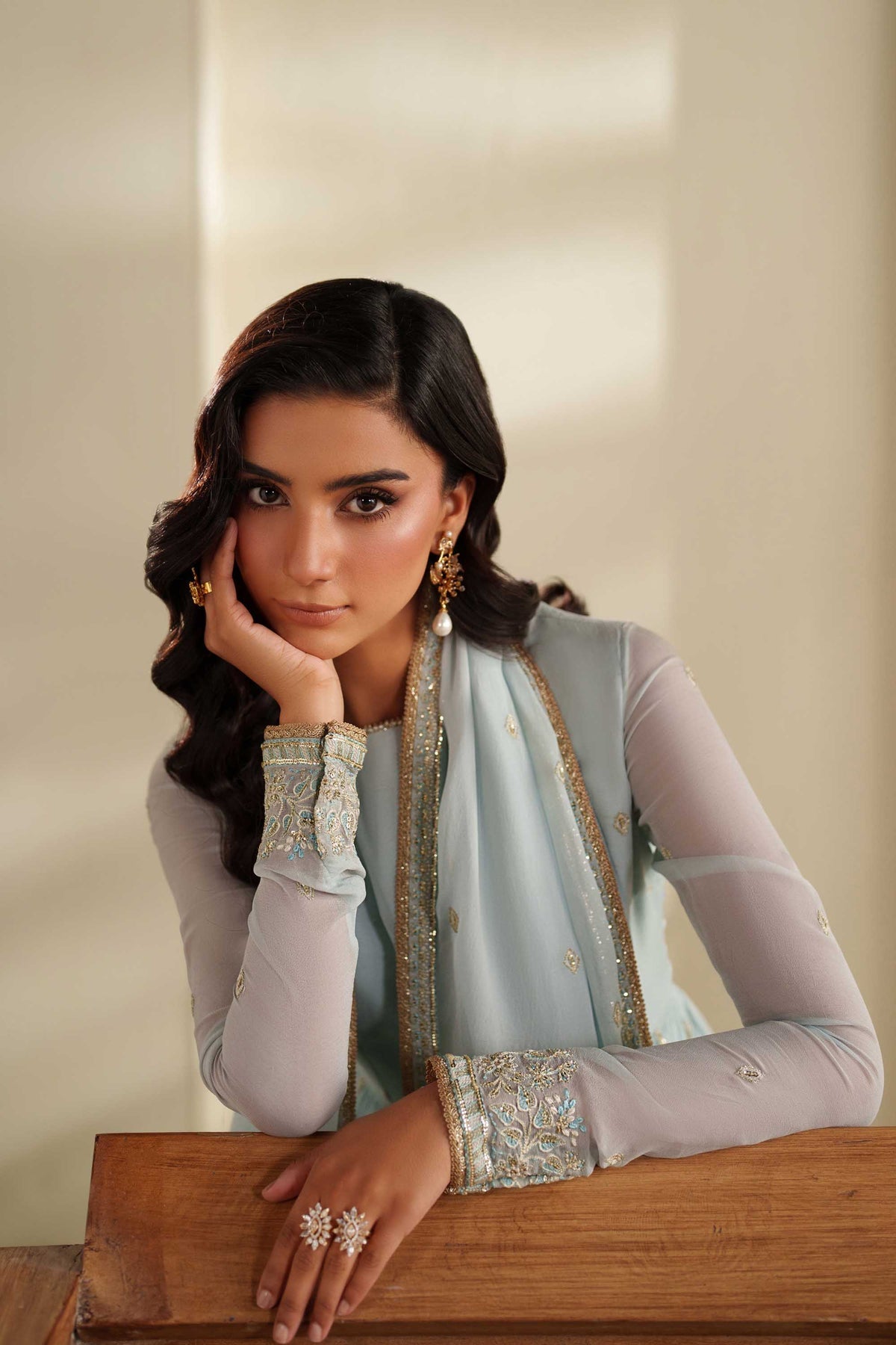 Akbar Aslam | Formal Pret | Hayie - Formal Dress - available at Maria Faisal in UK and USA.