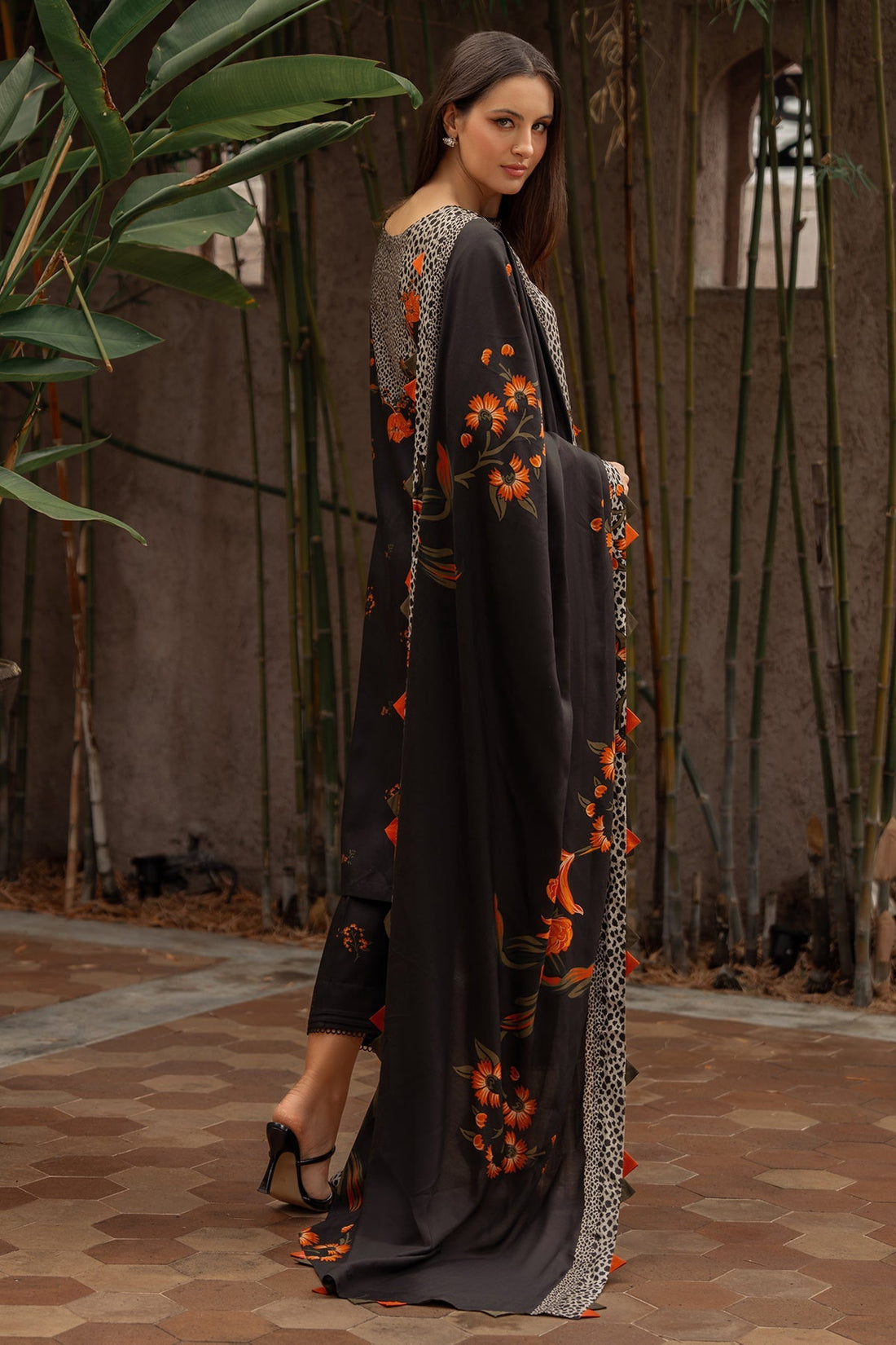Charizma | C Prints Winter 25 |  3-PC Unstitched Printed Linen Collection CPW5-08 - Ladies Clothes - Maria Faisal