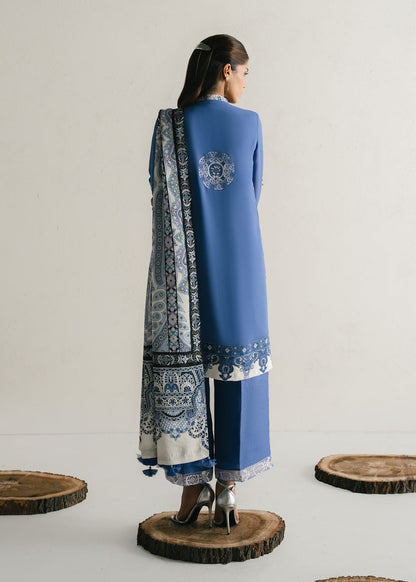 Mahgul | Alea Luxury Pret | Sapphire Mist - Luxury Dress - available at Maria Faisal in UK and USA.