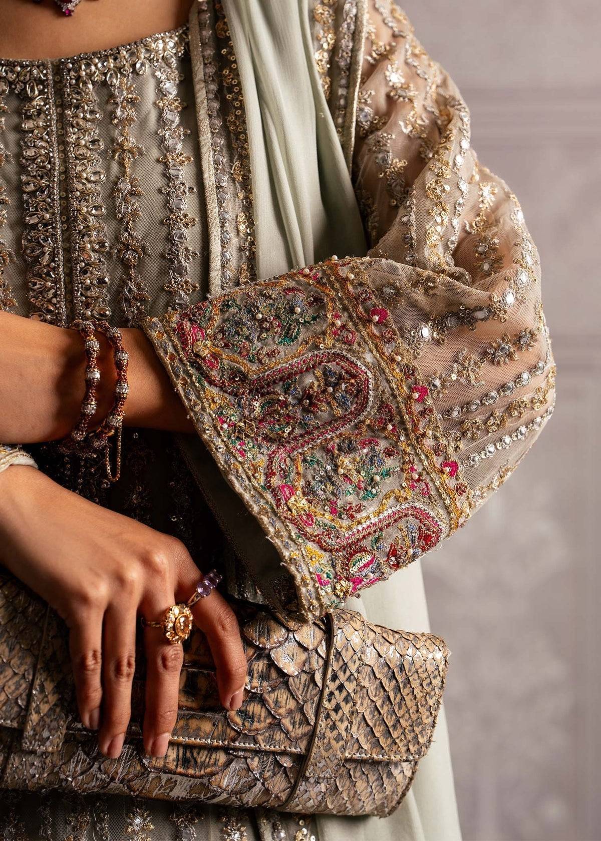 Mahgul | Echoes of Elara | Mint Gold by Maria Faisal - Registered Vendor of : Mahgul - type : Ladies Clothes - 100% original wedding dresses