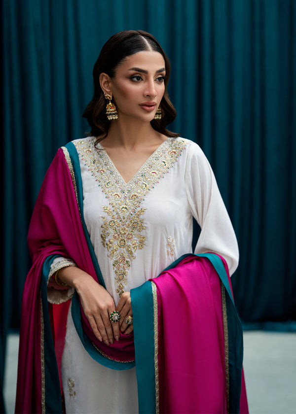 Imperial Ivory – authentic Pakistani dress from the Velvet Code collection for women in the UK