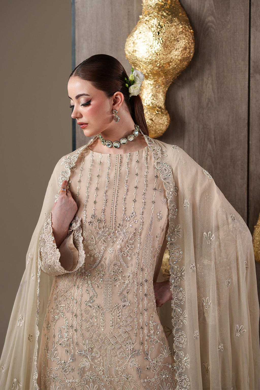 Emaan Adeel | Nouvelle Luxury Chiffon | CAMALLIE - Formal Dress - available at Maria Faisal in UK and USA.