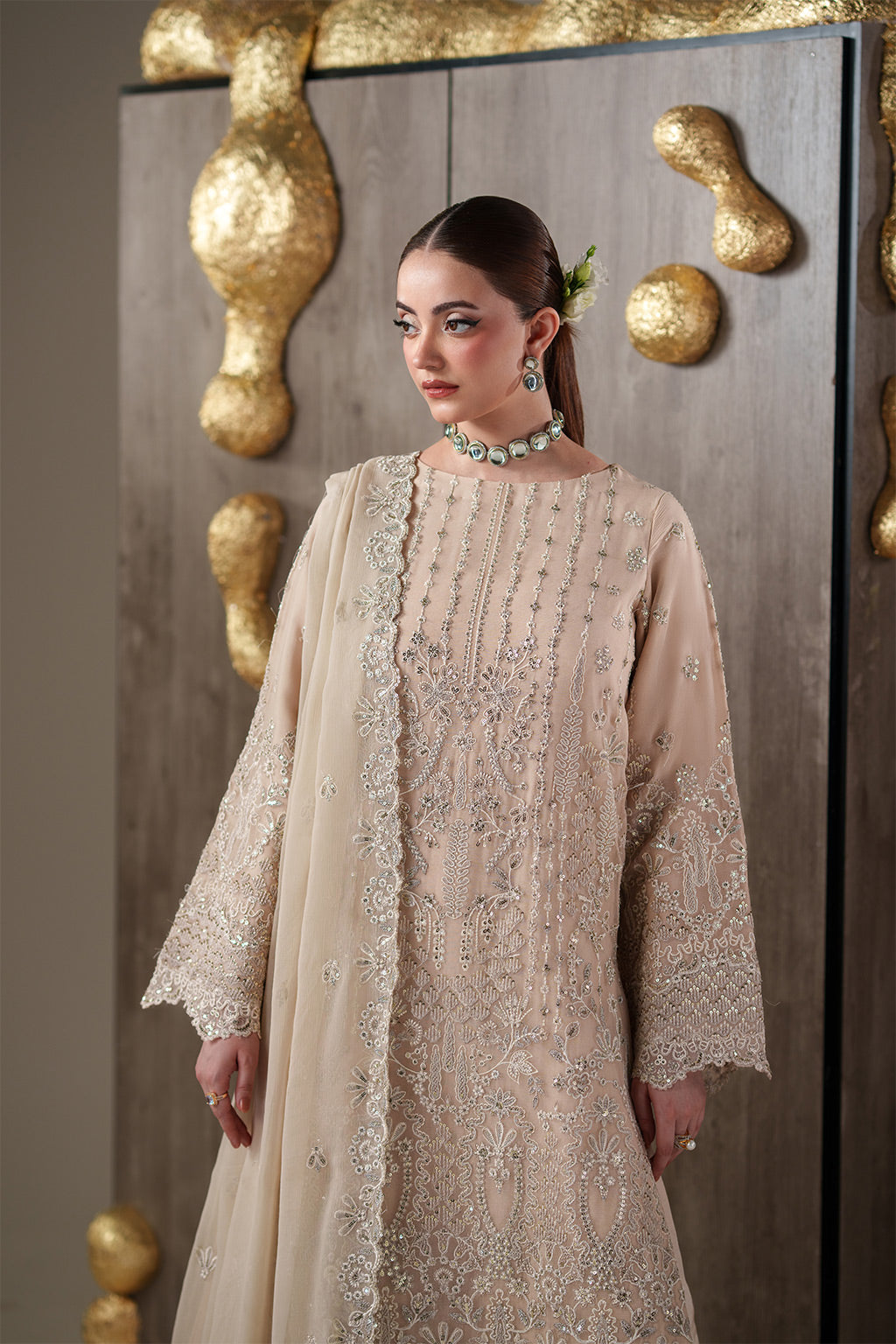 Emaan Adeel | Nouvelle Luxury Chiffon | CAMALLIE - Formal Dress - available at Maria Faisal in UK and USA.
