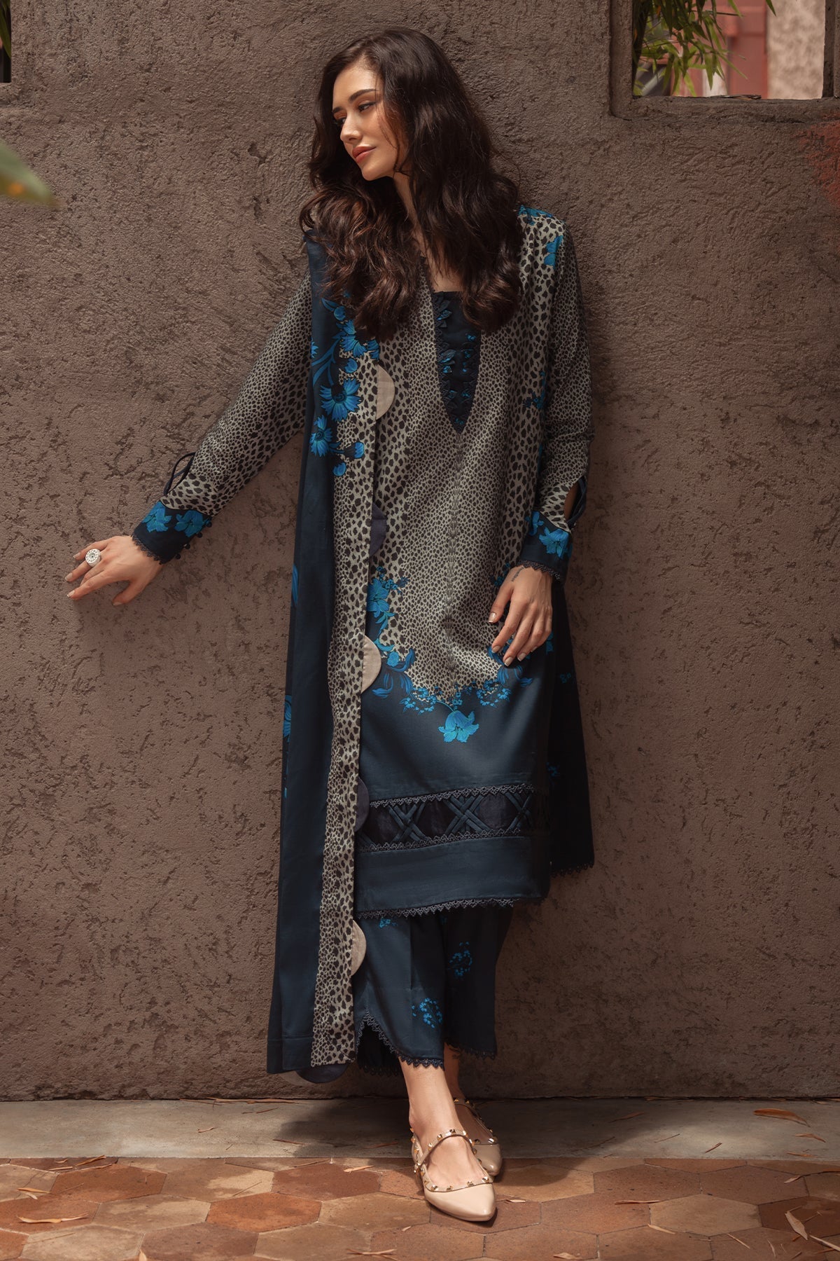 Charizma | C Prints Winter 25 |  3-PC Unstitched Printed Linen Collection CPW5-02 - Ladies Clothes - Maria Faisal