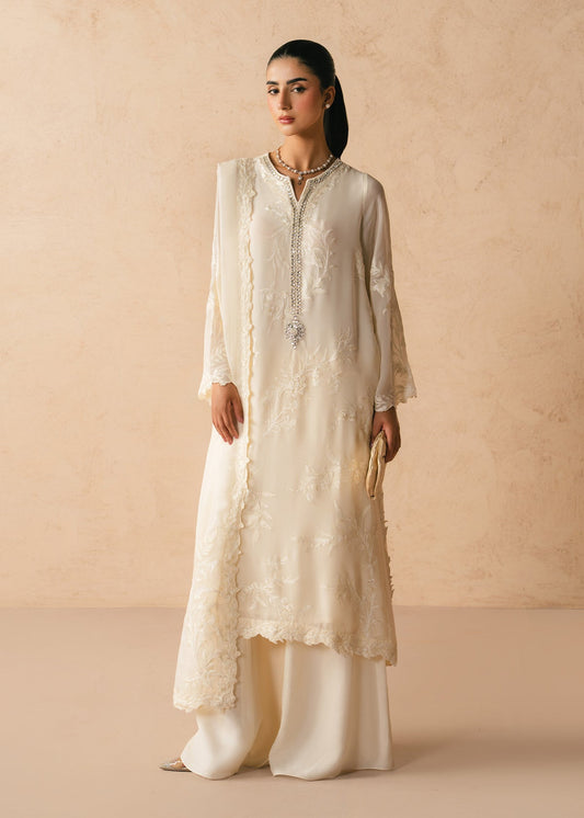 Mahgul | Alea Luxury Pret | Dove - Luxury Dress - available at Maria Faisal in UK and USA.