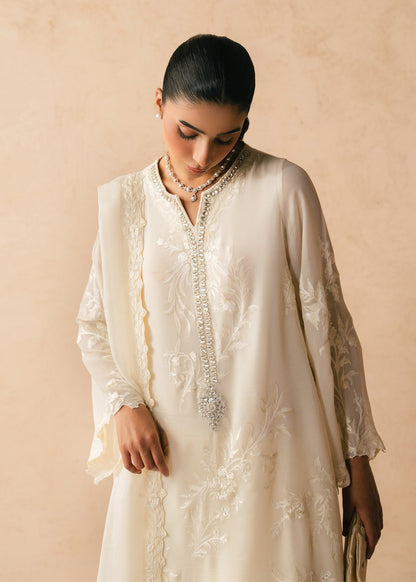 Mahgul | Alea Luxury Pret | Dove - Luxury Dress - available at Maria Faisal in UK and USA.