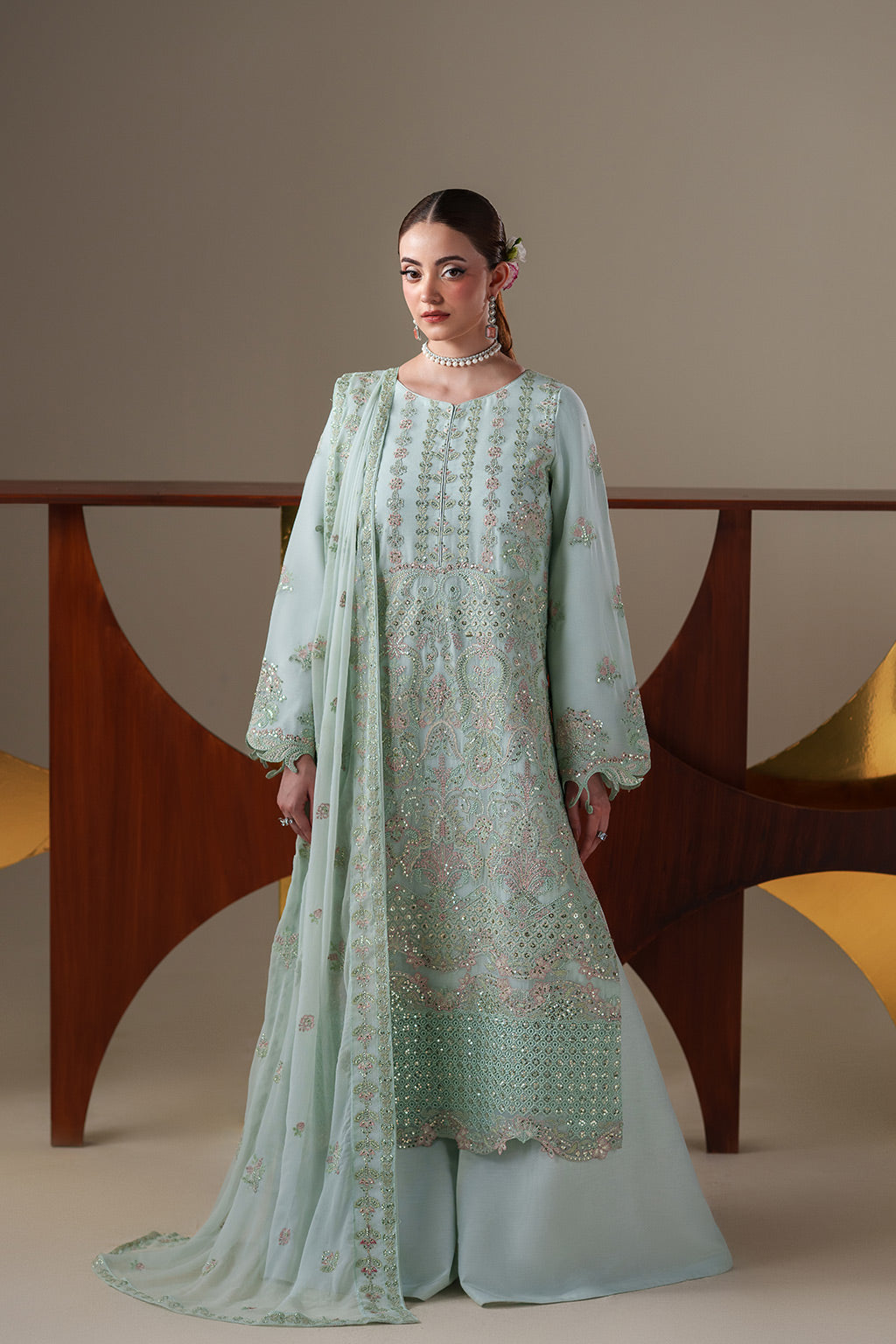 Emaan Adeel | Nouvelle Luxury Chiffon | ORLA - Formal Dress - available at Maria Faisal in UK and USA.