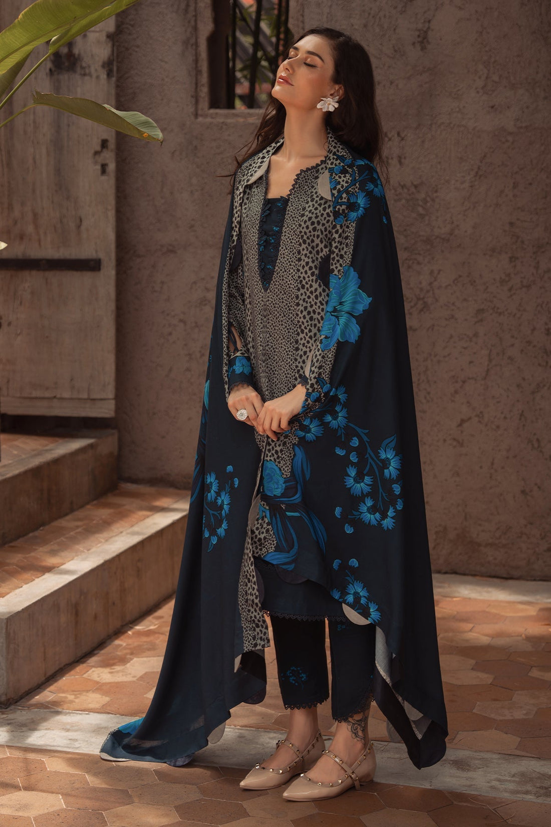 Charizma | C Prints Winter 25 |  3-PC Unstitched Printed Linen Collection CPW5-02 - Ladies Clothes - Maria Faisal