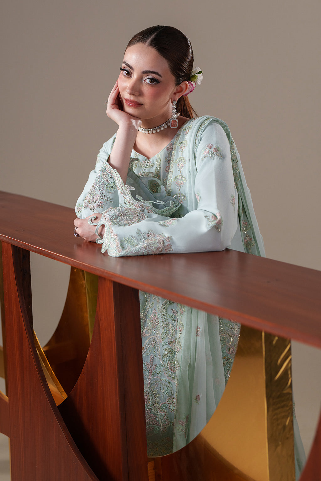 Emaan Adeel | Nouvelle Luxury Chiffon | ORLA - Formal Dress - available at Maria Faisal in UK and USA.