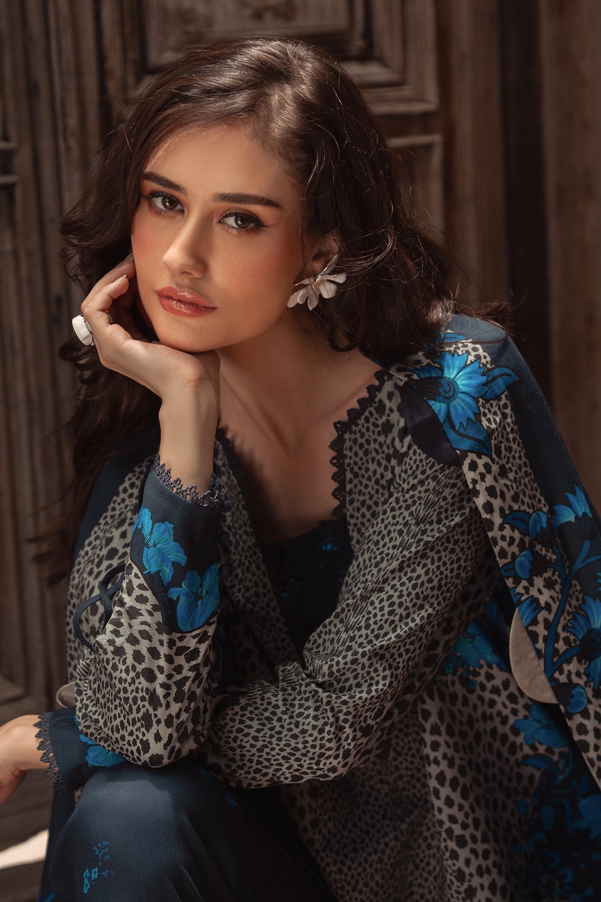 Charizma | C Prints Winter 25 |  3-PC Unstitched Printed Linen Collection CPW5-02 - Ladies Clothes - Maria Faisal