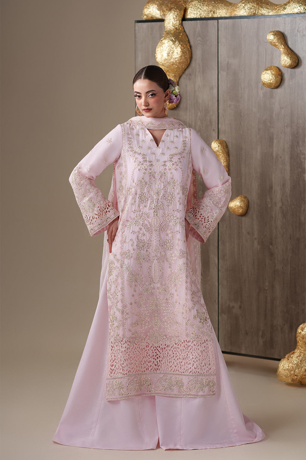 Emaan Adeel | Nouvelle Luxury Chiffon | LUNE - Formal Dress - available at Maria Faisal in UK and USA.