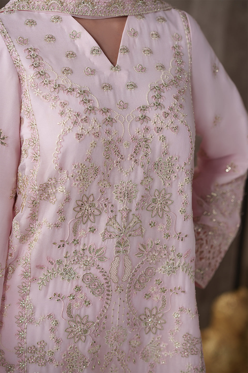 Emaan Adeel | Nouvelle Luxury Chiffon | LUNE - Formal Dress - available at Maria Faisal in UK and USA.