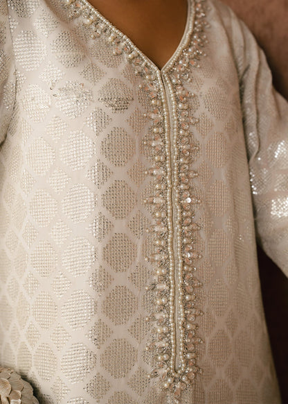 Mahgul | Alea Luxury Pret | Pearl Mirage - Luxury Dress - available at Maria Faisal in UK and USA.
