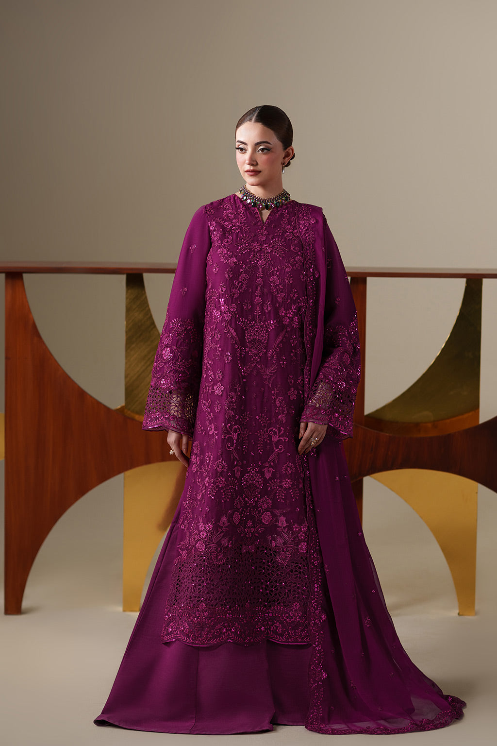 Emaan Adeel | Nouvelle Luxury Chiffon | THEA - Formal Dress - available at Maria Faisal in UK and USA.