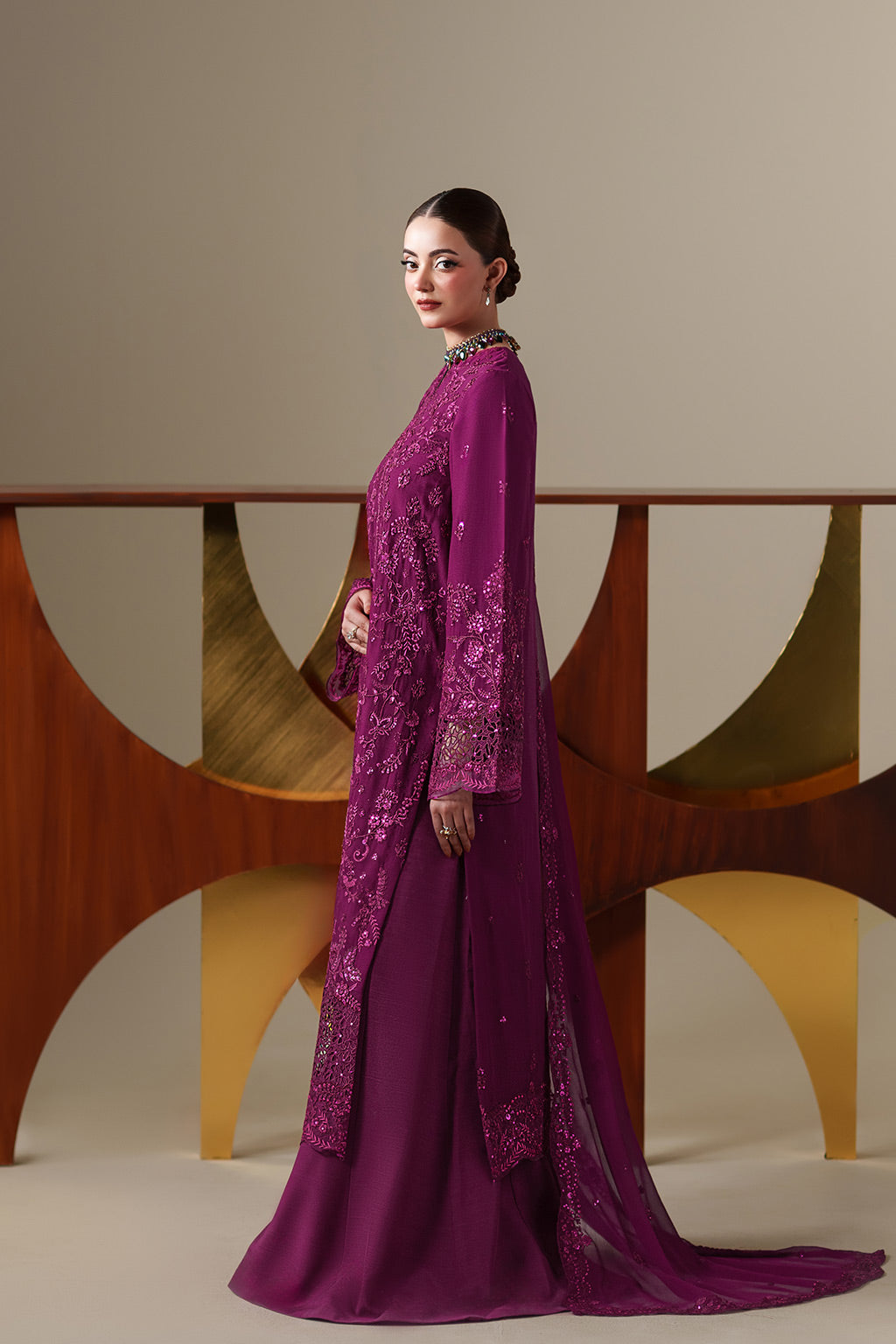 Emaan Adeel | Nouvelle Luxury Chiffon | THEA - Formal Dress - available at Maria Faisal in UK and USA.