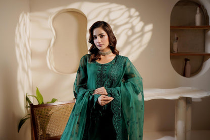 Maryams | Noir Luxe | MERSERA-NOR-1403 - Formal Dress - available at Maria Faisal in UK and USA.