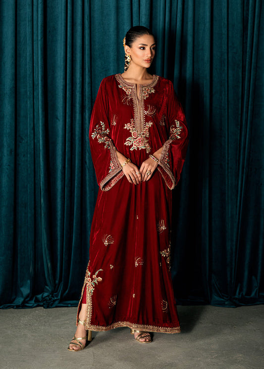 Red Solace – authentic Pakistani dress from the Velvet Code collection for women in the UK