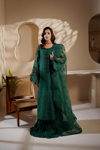 Maryams | Noir Luxe | MERSERA-NOR-1403 - Formal Dress - available at Maria Faisal in UK and USA.