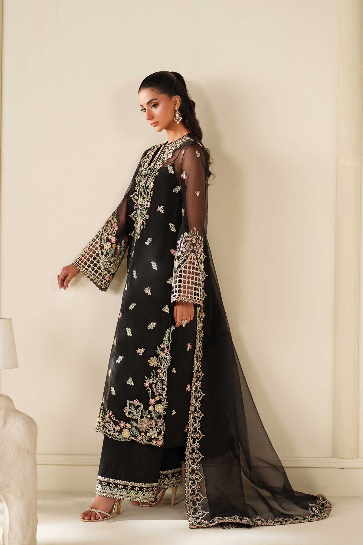 Akbar Aslam | Formal Pret | Noir - Formal Dress - available at Maria Faisal in UK and USA.