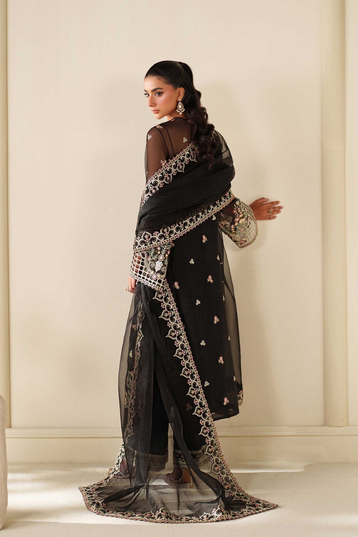 Akbar Aslam | Formal Pret | Noir - Formal Dress - available at Maria Faisal in UK and USA.
