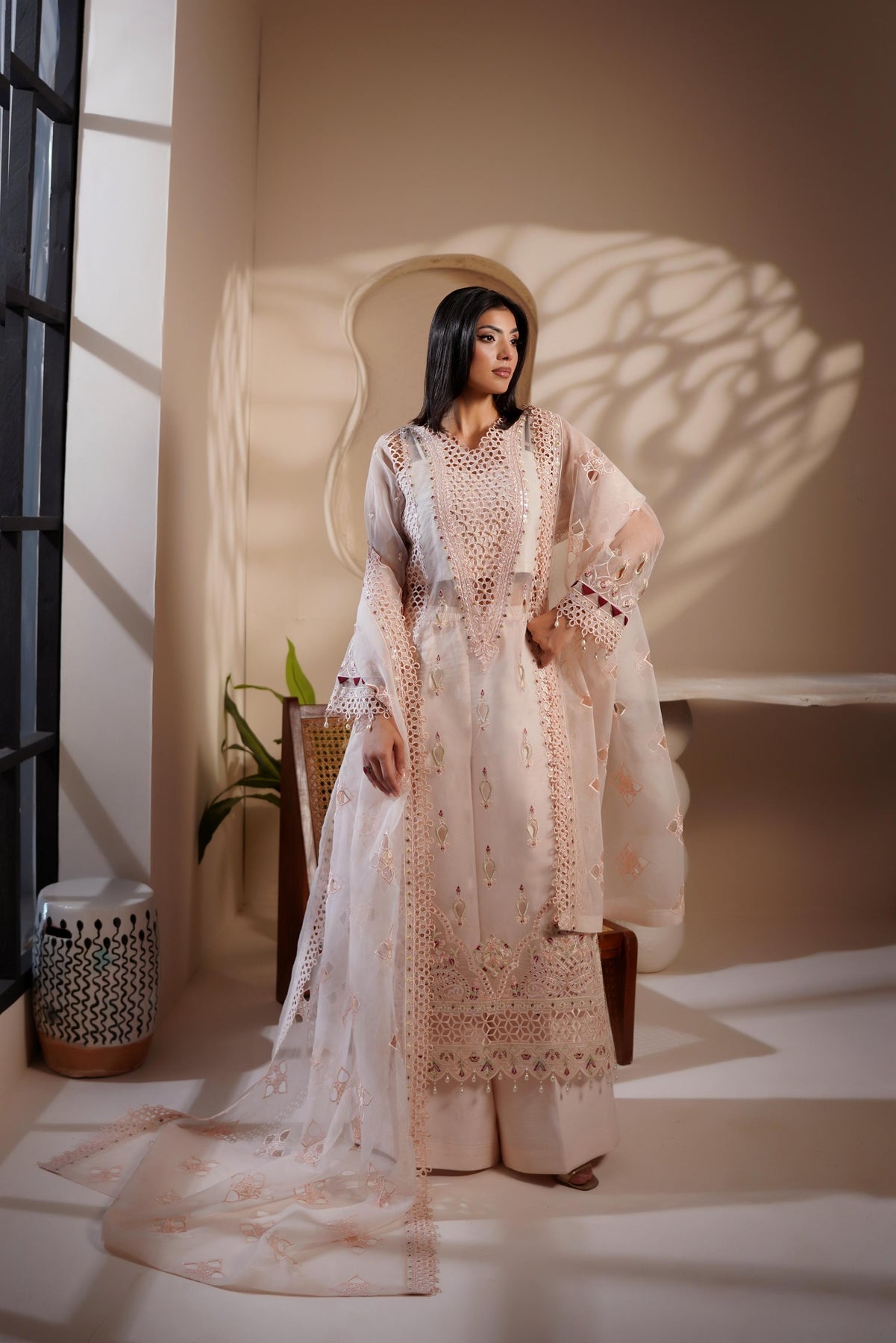 Maryams | Noir Luxe | SAMIRA-NOR-1404 - Formal Dress - available at Maria Faisal in UK and USA.