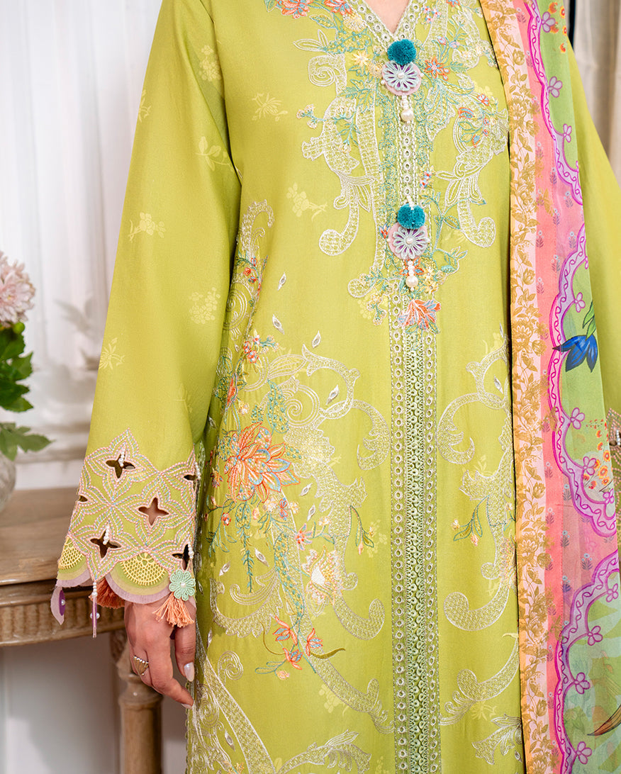 Roheenaz | Aezel Embroidered Cambric | Arven - Ladies Clothes - Maria Faisal