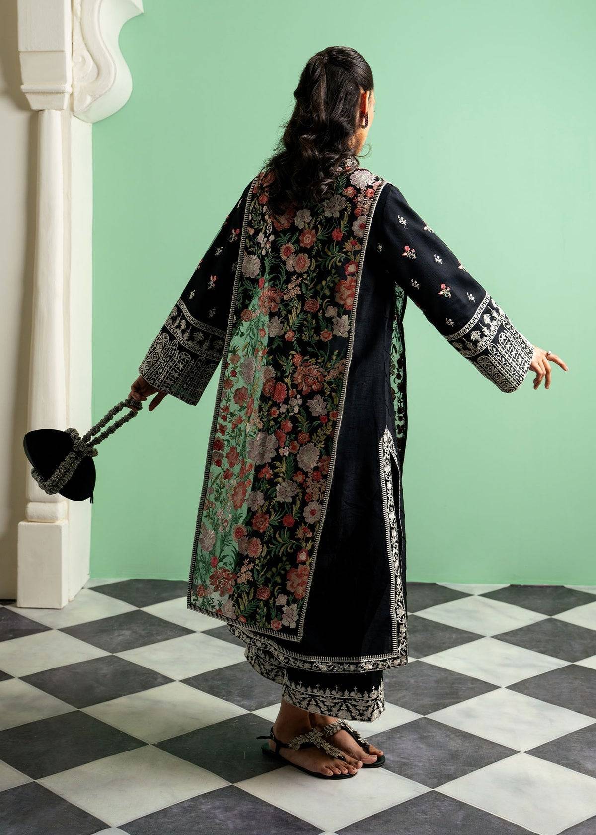 Mahgul | Echoes of Elara | Midnight Meadow by Maria Faisal - Registered Vendor of : Mahgul - type : Ladies Clothes - 100% original wedding dresses