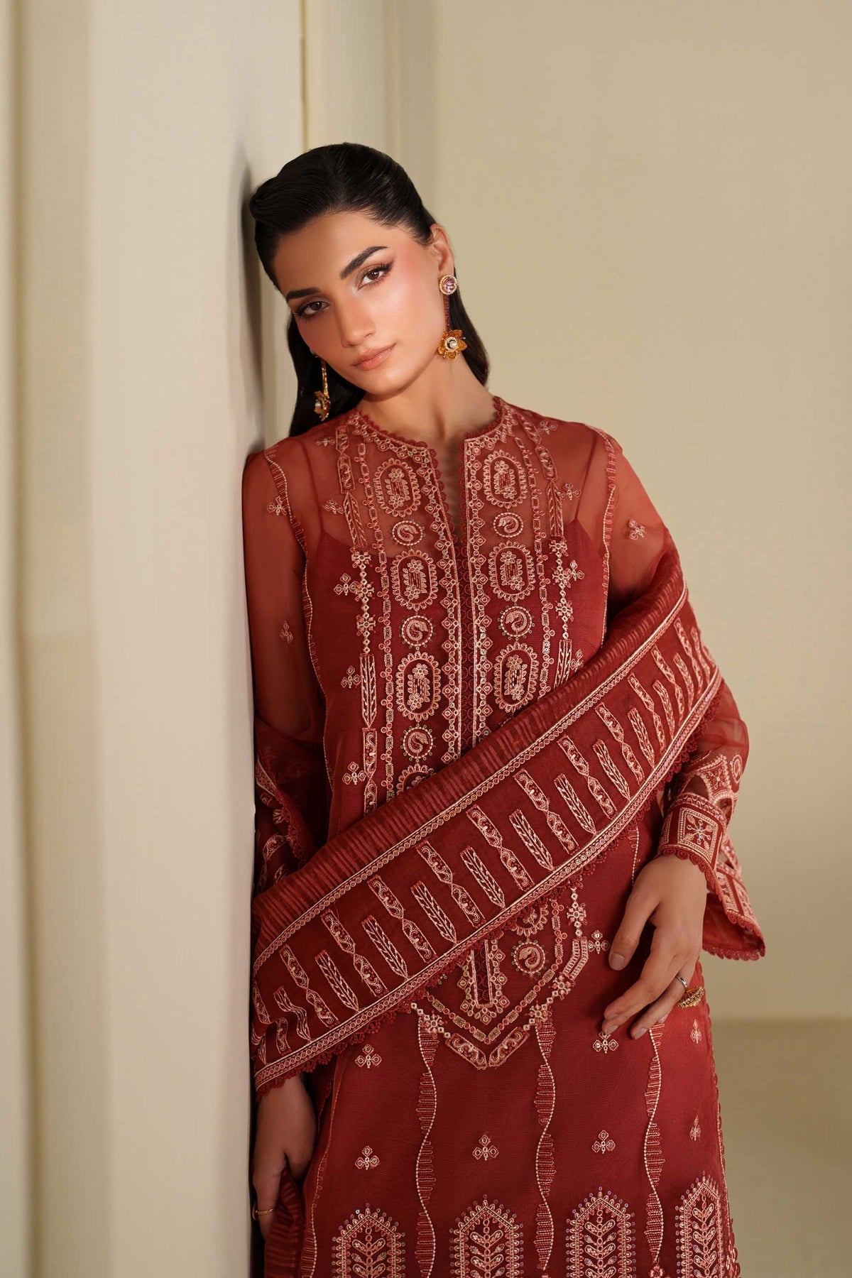 Akbar Aslam | Formal Pret | Elane - Formal Dress - available at Maria Faisal in UK and USA.