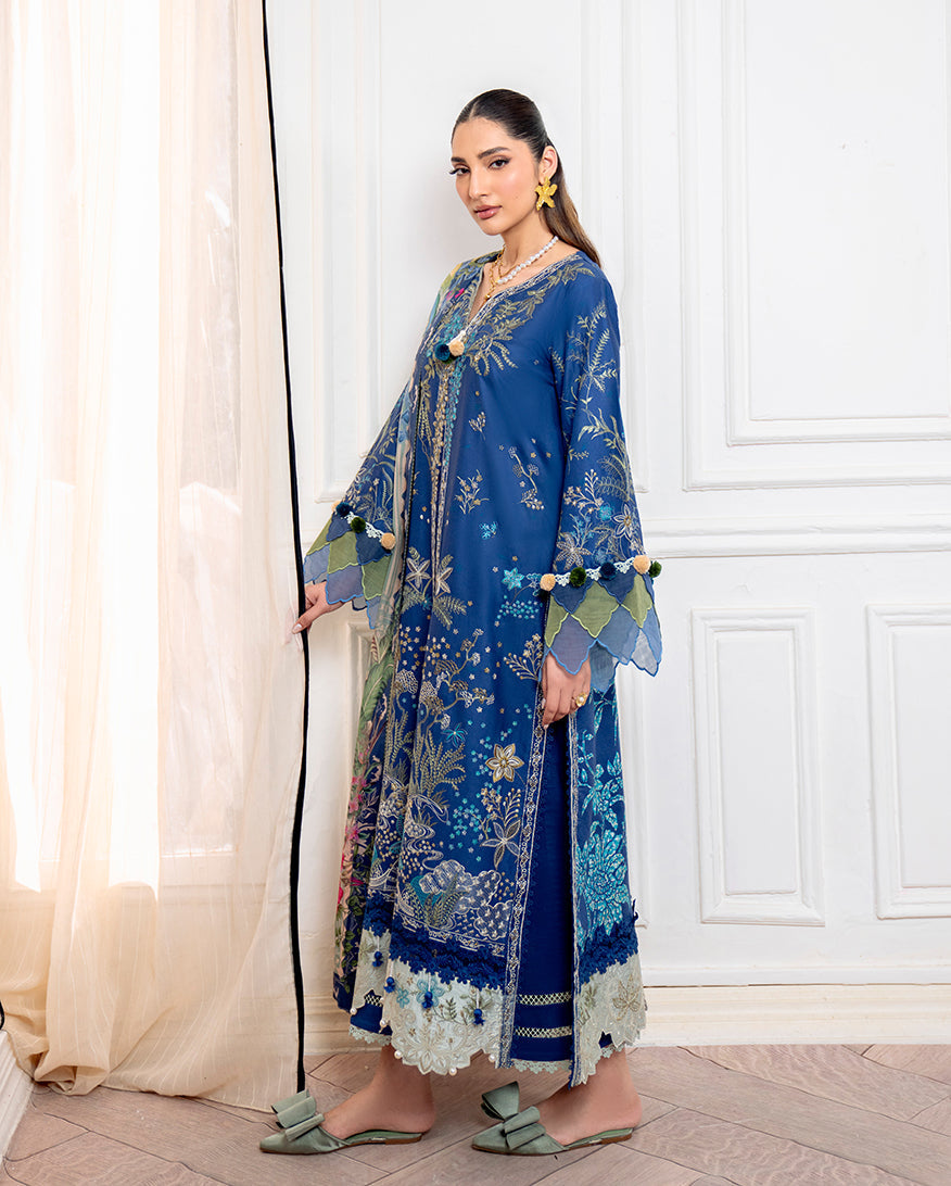 Roheenaz | Aezel Embroidered Cambric | Insha - Ladies Clothes - Maria Faisal