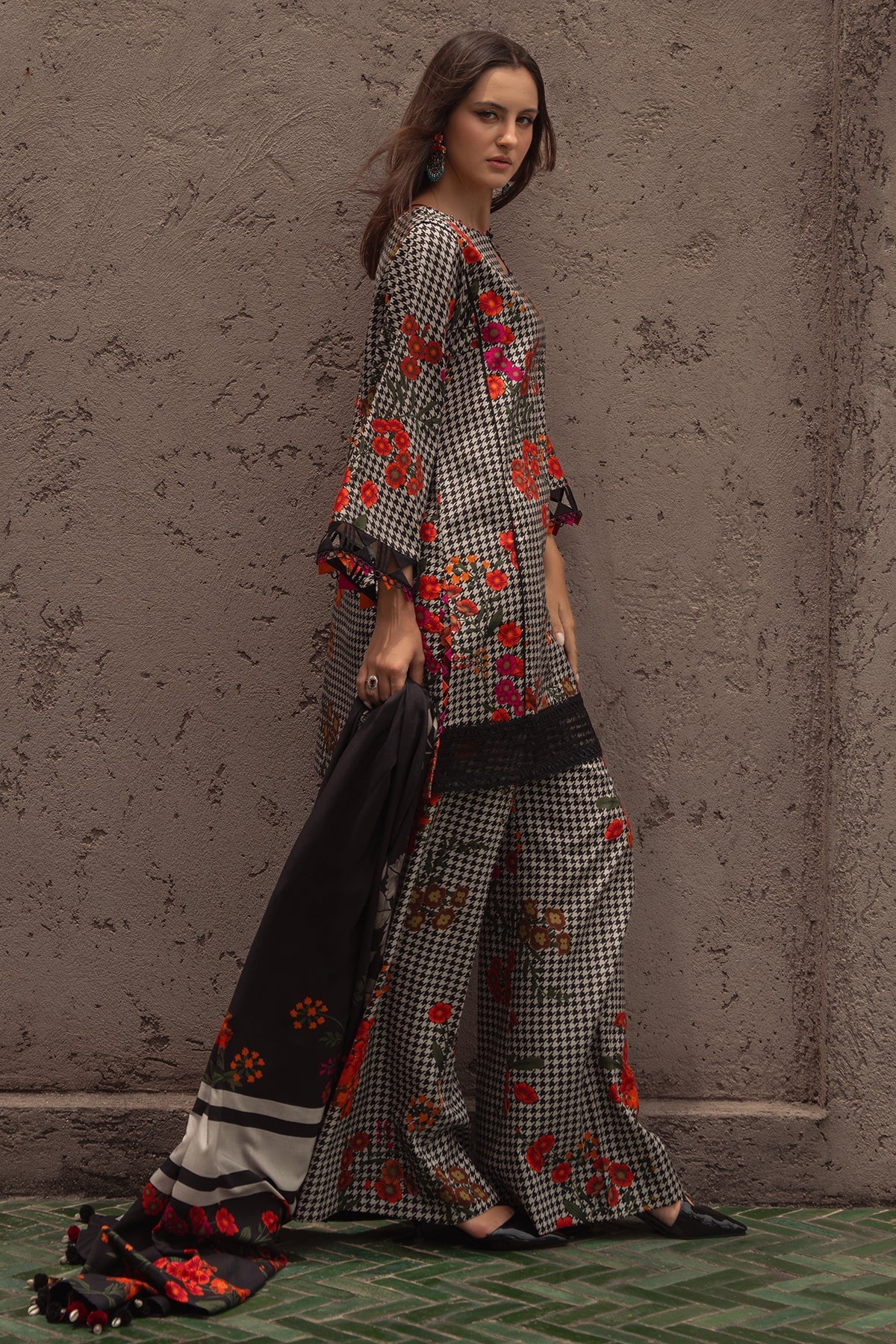 Charizma | C Prints Winter 25 | 3-PC Unstitched Printed Linen Collection CPW5-04 - Ladies Clothes - Maria Faisal