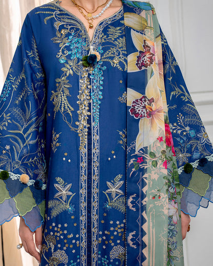 Roheenaz | Aezel Embroidered Cambric | Insha - Ladies Clothes - Maria Faisal