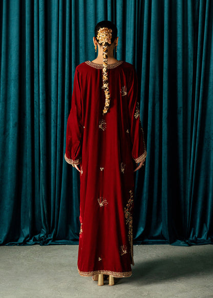 Red Solace – authentic Pakistani dress from the Velvet Code collection for women in the UK