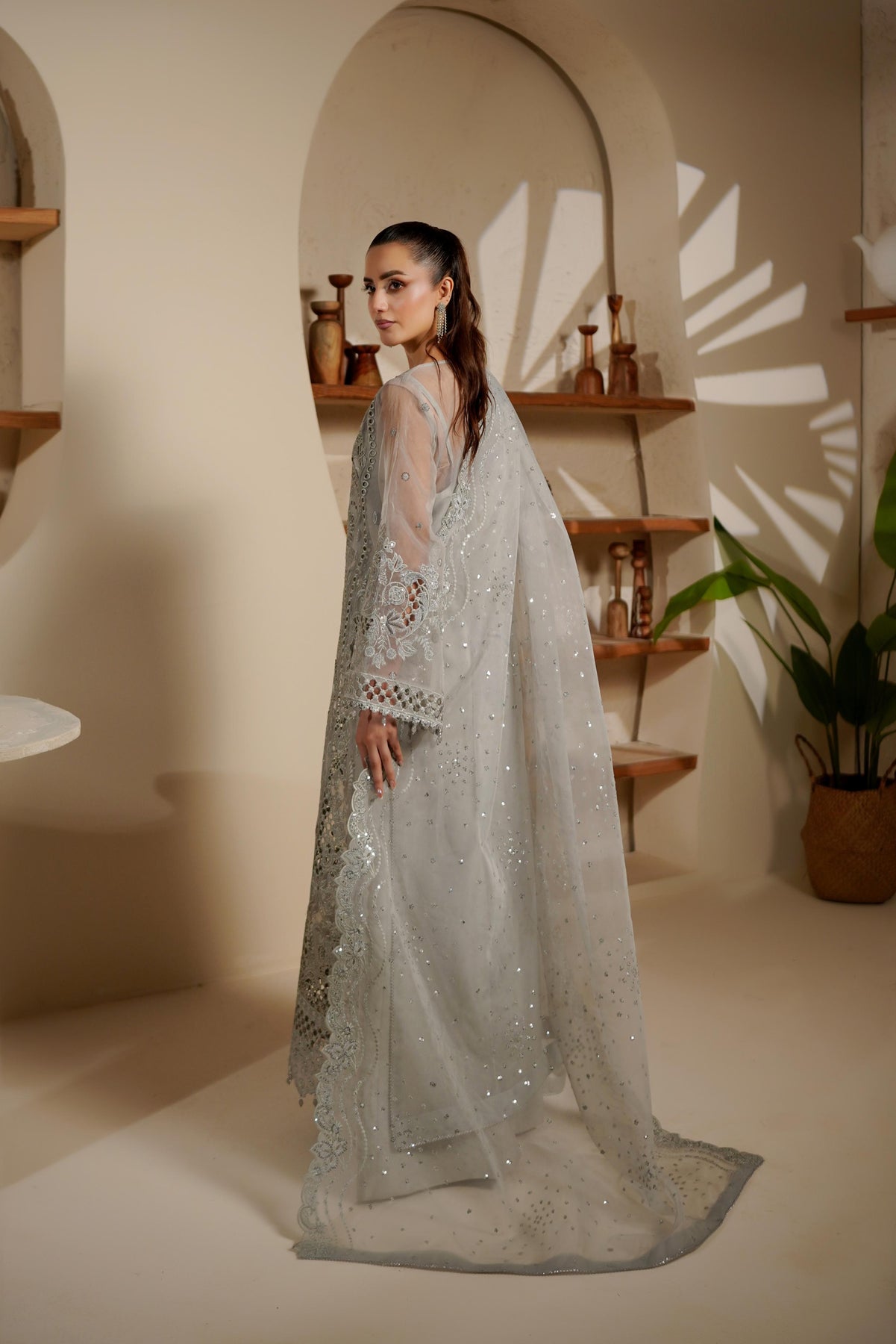 Maryams | Noir Luxe | SHELINA-NOR-1402 - Formal Dress - available at Maria Faisal in UK and USA.