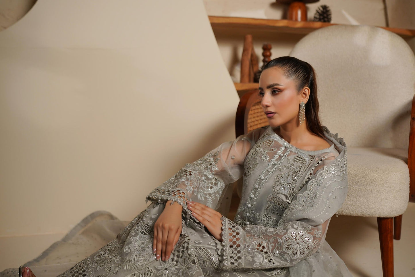 Maryams | Noir Luxe | SHELINA-NOR-1402 - Formal Dress - available at Maria Faisal in UK and USA.