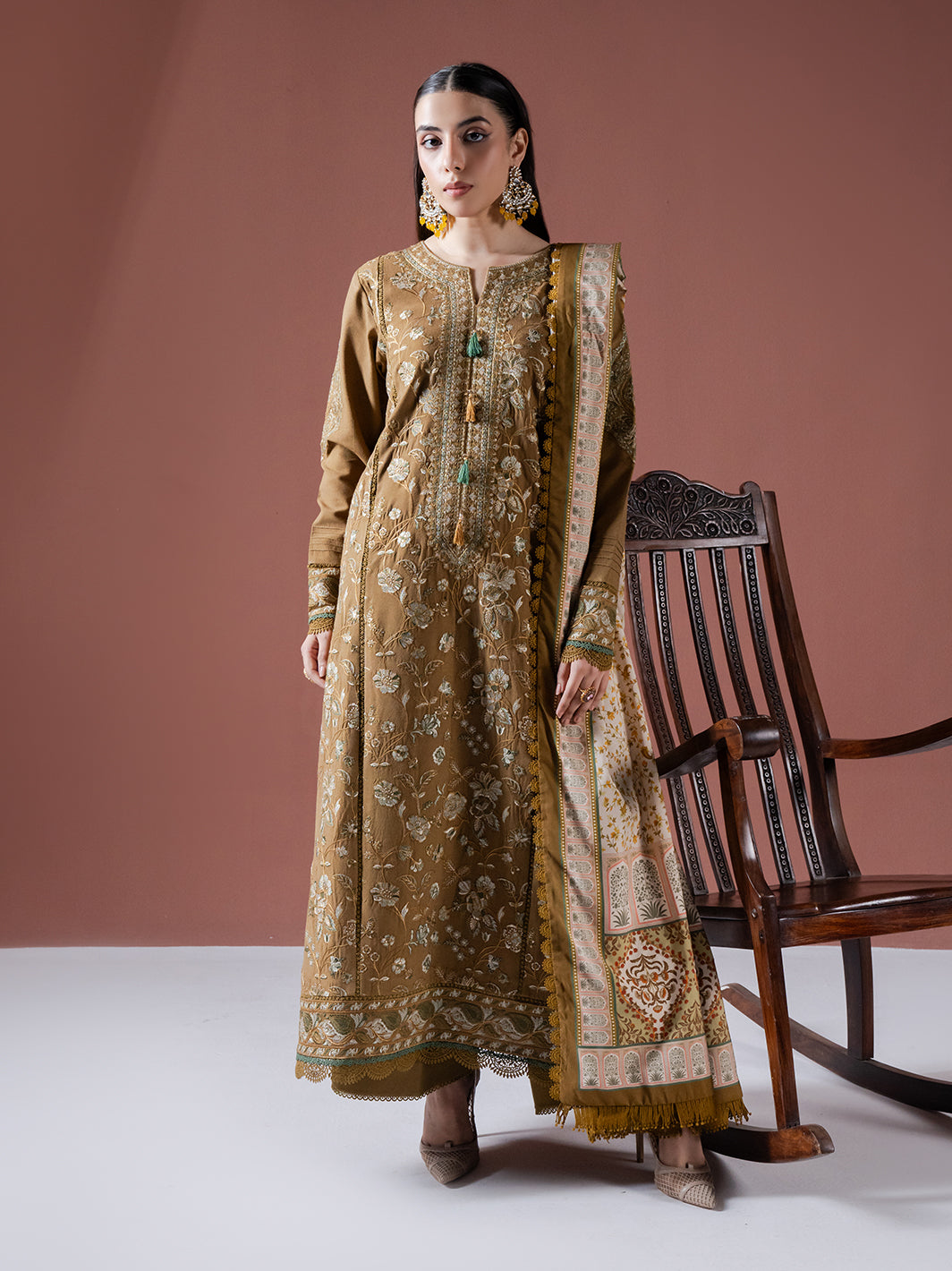 Faiza Faisal | Winter Edit 2024 | EMIRA - Designer Dress with Intricate embroidery and embellishments. Shop elegent wedding dress at Maria Faisal.