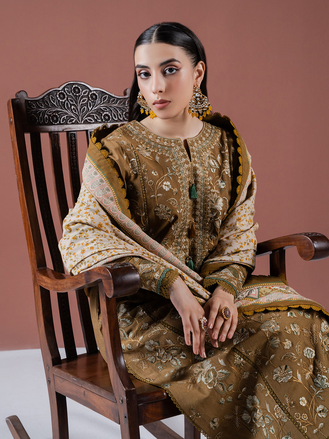 Faiza Faisal | Winter Edit 2024 | EMIRA - Designer Dress with Intricate embroidery and embellishments. Shop elegent wedding dress at Maria Faisal.
