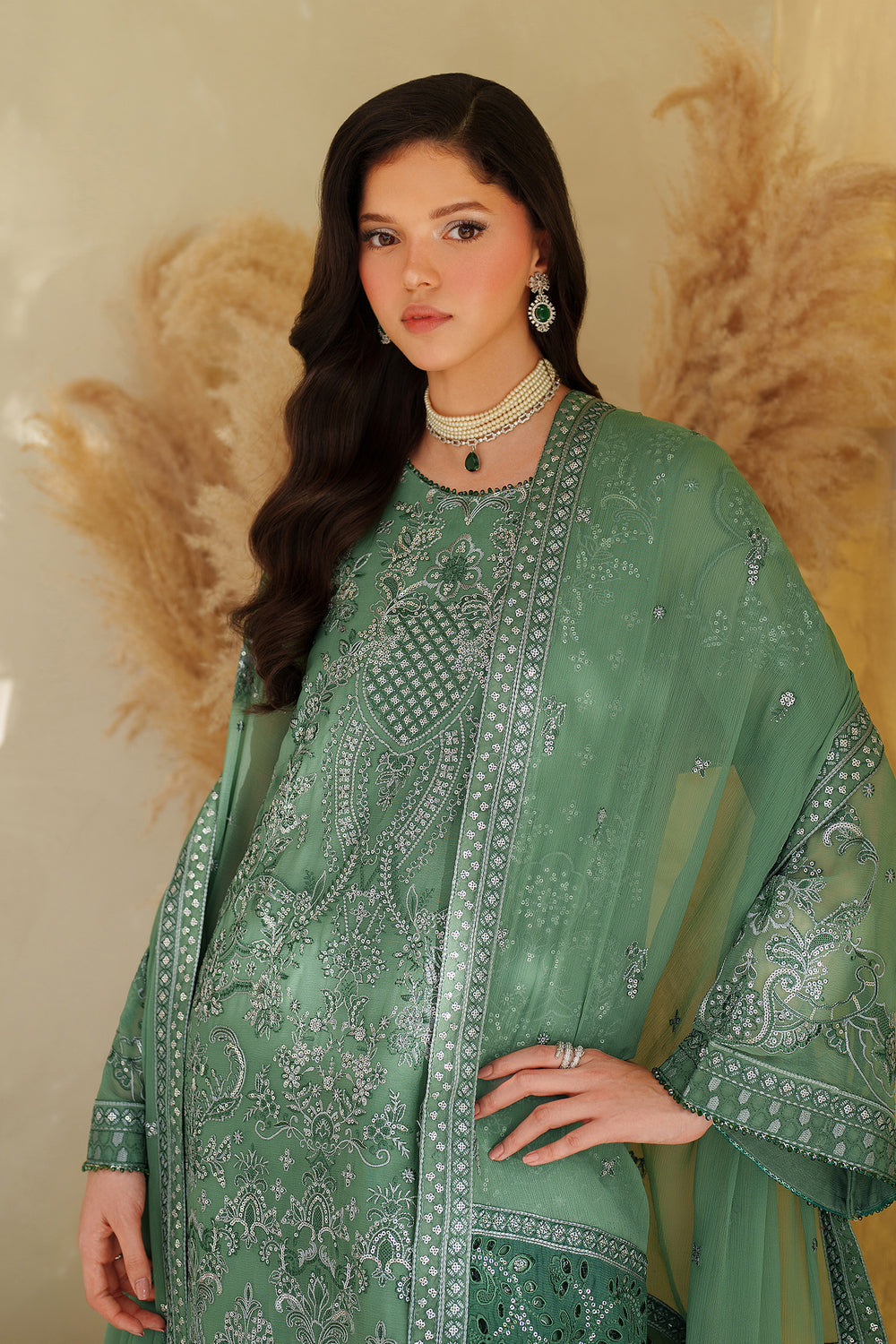 Zarif | Meesa Luxury Formals | Jiroon - Formal Dress - available at Maria Faisal in UK and USA.