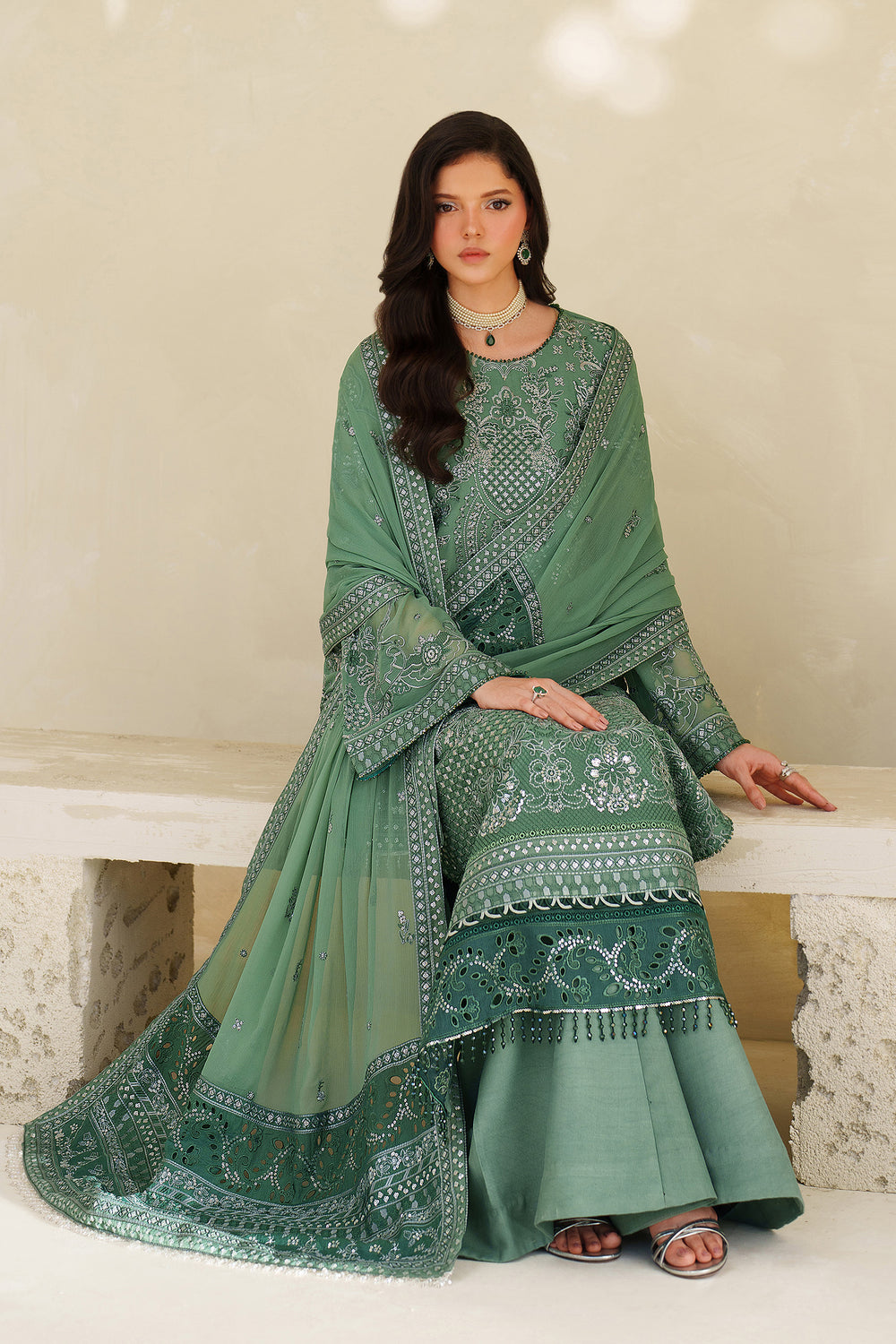 Zarif | Meesa Luxury Formals | Jiroon - Formal Dress - available at Maria Faisal in UK and USA.